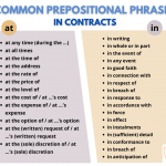 Common prepositional phrases in contracts