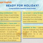 Legal english holiday words